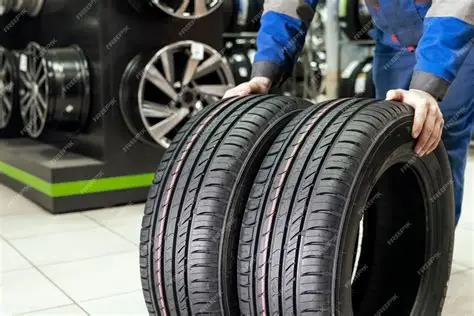 Neumático premium en primer plano